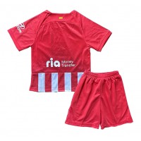 Koszulka piłkarska Atletico Madrid Strój Domowy dla dzieci 2023-24 tanio Krótki Rękaw (+ Krótkie spodenki)